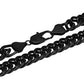 Men'S Black Stainless Steel Curb Link Chain Necklace