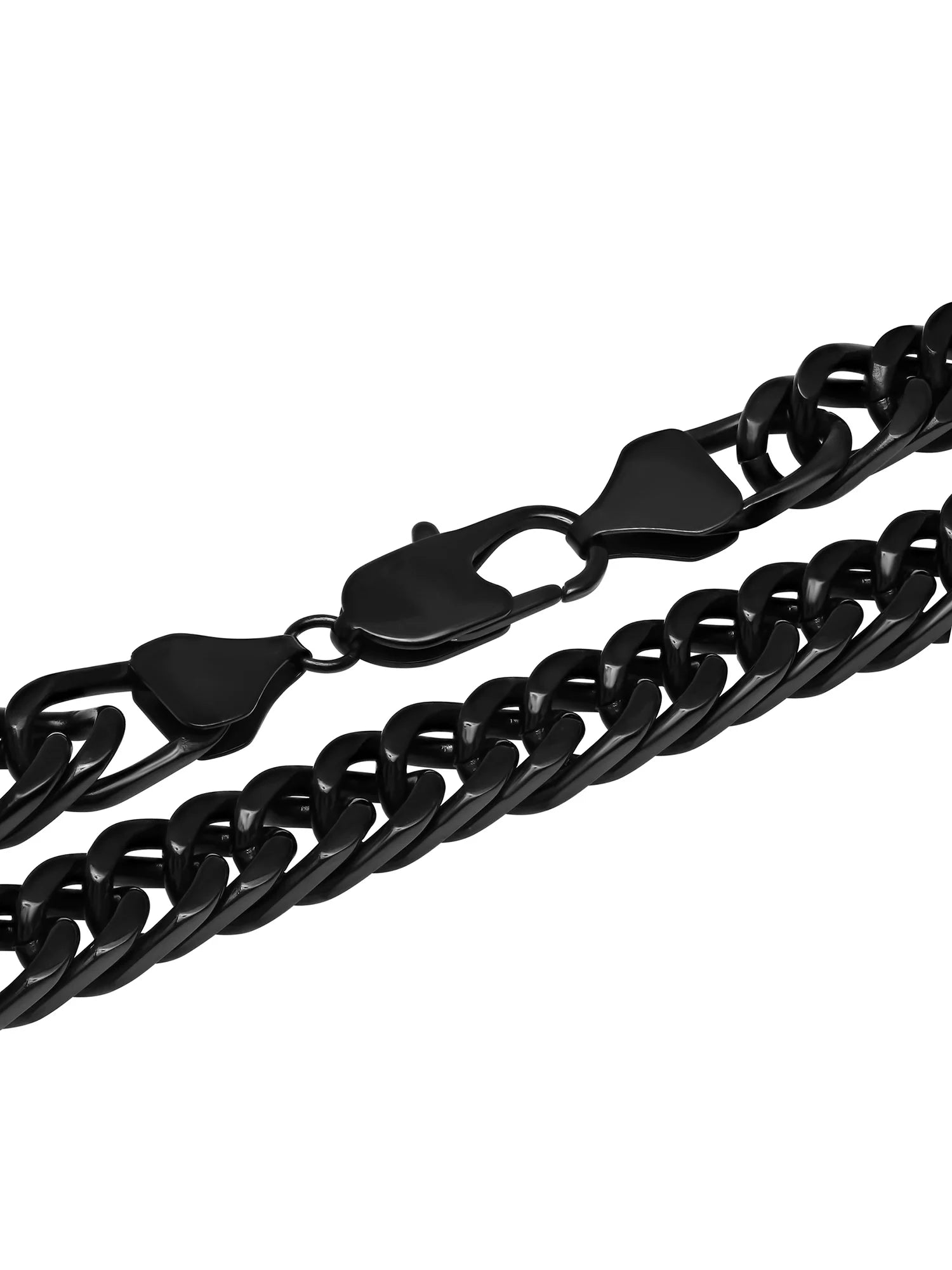 Men'S Black Stainless Steel Curb Link Chain Necklace