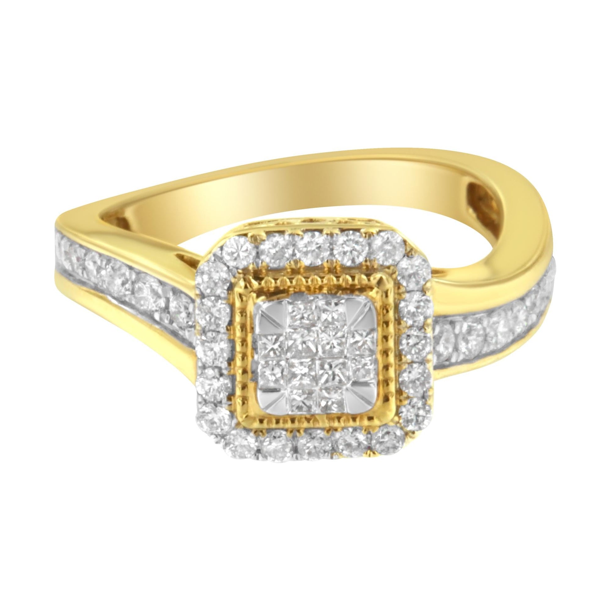 10KT Yellow Gold Diamond Cocktail Ring (5/8 cttw, H-I Color, SI2-I1 Clarity)-0