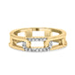 10K Yellow Gold Diamond Accent Paperclip Band Ring (I-J Color, I2-I3 Clarity)-0