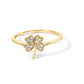 10K Yellow Gold Diamond Accent 4 Leaf Clover Ring (H-I Color, I1-I2 Clarity)-0