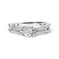 14K White Gold 5/8 Cttw Diamond Split Shank Engagement Ring  (G-H Color, VS2-SI1 Clarity) - Size 7-0