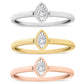 14K Gold Plated .925 Sterling Silver 1/6 Cttw Diamond Marquise Shaped Stackable Promise Ring Set (J-K Color, I1-I2 Clarity)-0