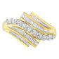 10K Yellow Gold Round and Baguette Diamond-Cut Ring (1/2 Cttw, I-J Color, I1-I2 Clarity)-0