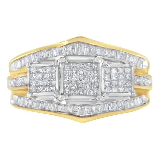 10KT Two-Toned Gold Diamond Ring (1 cttw, H-I Color, SI1-SI2 Clarity)-0