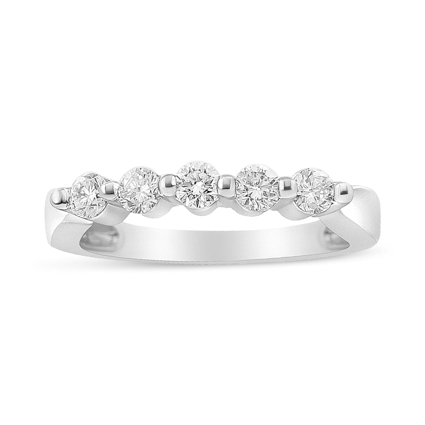 14K White Gold 1/2 Cttw Round-Cut 5-Stone Diamond Ring (H-I Color, SI1-SI2 Clarity)-0