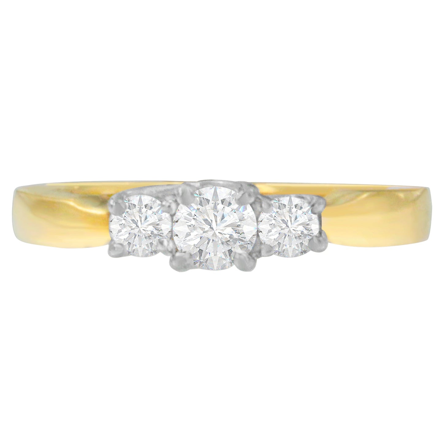 14K Two-Toned Gold 1/2 CTTW Round-cut Diamond Ring (G-H, SI1-SI2)-0