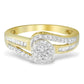 10K Yellow Gold Diamond Cluster Ring (1/2 Cttw, I-J Color, I2-I3 Clarity)-0