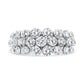 10K White Gold 2 1/2 Cttw Round Natural Diamond 3 Row Band Ring (I-J Color, I1-I2 Clarity)-0