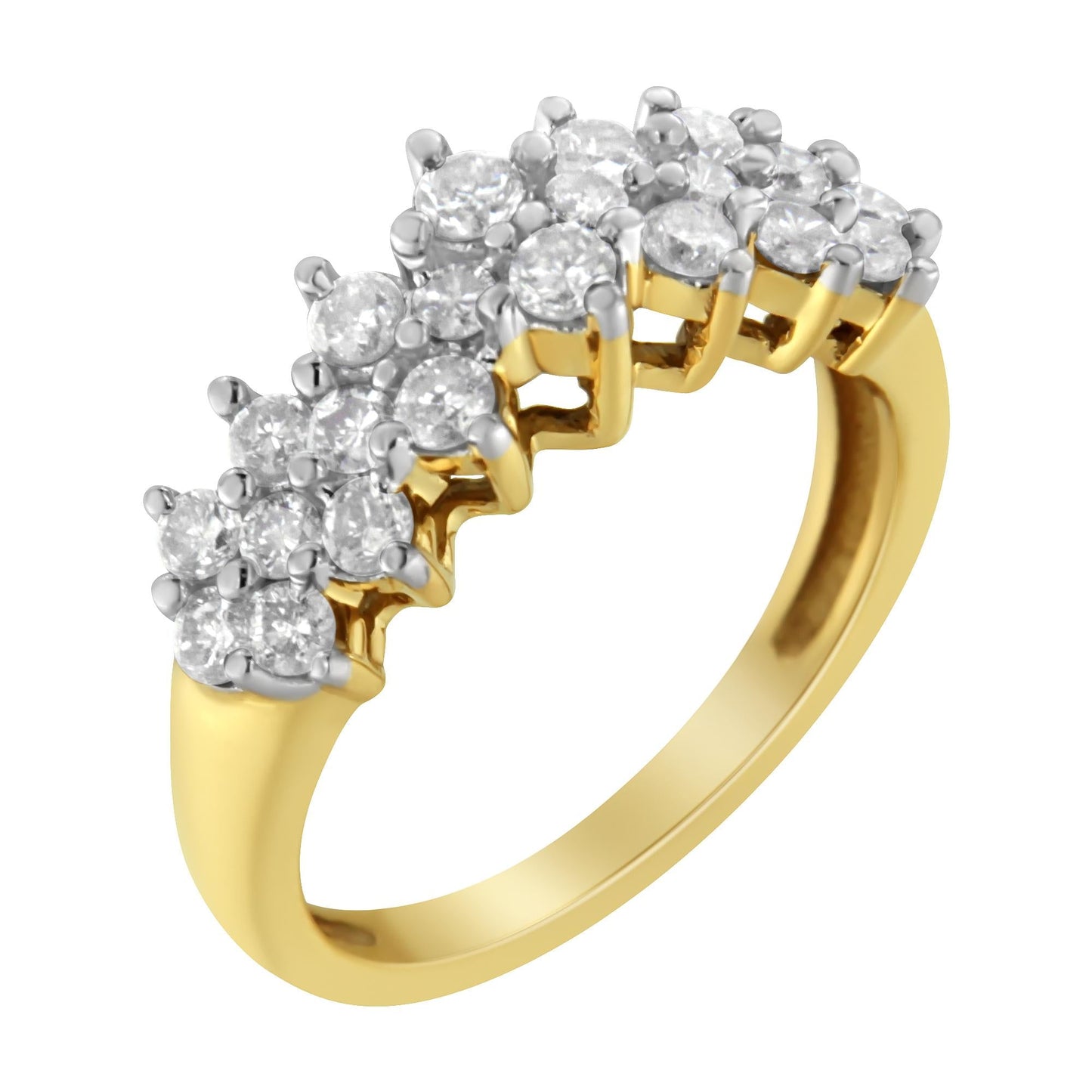 10K Yellow Gold Round Diamond Ring (1 cttw, J-K Color, I1-I2 Clarity)-0