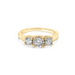 10K Yellow Gold 1/2 Cttw Miracle Set Round Diamond Three Stone Illusion Plate Ring (I-J Color, I2-I3 Clarity)-0