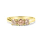 10K Yellow Gold 1.00 Cttw Champagne Diamond 3-Stone Band Ring (J-K Color, I1-I2 Clarity)-0