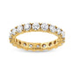 14K Yellow Gold 2.00 Cttw Shared Prong Set Round Cut Diamond Eternity Band (J-K Color, VS1-VS2 Clarity)