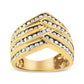 10K Yellow Gold Plated .925 Sterling Silver 1 1/2 Cttw Diamond Channel Band (Champagne Color, I2-I3 Clarity) Ring-0