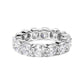 14K White Gold 7.0 Cttw Round Lab-Grown Diamond Eternity Band Ring (F-G Color, VS1-VS2 Clarity)