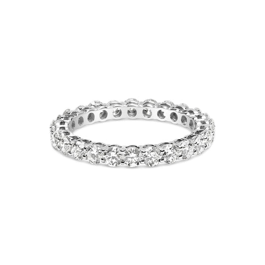 14K White Gold 2.00 Cttw Lab-Grown Diamond Eternity Band Ring (F-G Color, VS1-VS2 Clarity)-0