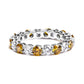 14K White Gold 3.00 Cttw Alternating White and Yellow Lab-Grown Diamond Eternity Band Ring (F-G Color, VS1-VS2 Clarity)-0