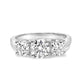 14K White Gold 2.00 Cttw Lab Grown Diamond 3 Stone Ring Band (F-G Color, VS1-VS2 Clarity)-1