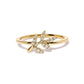 10K Yellow Gold 1/10 Cttw Diamond Leaf and Branch Ring (H-I Color, I1-I2 Clarity)-0