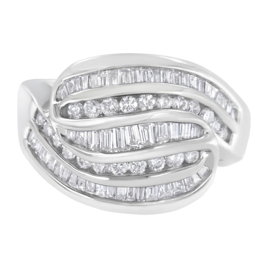 14KT White Gold Diamond Bypass Band Ring (1 cttw, H-I Color, SI1-SI2 Clarity)-0