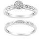 .925 Sterling Silver Diamond Accent Frame Twist Shank Bridal Set Ring and Band (I-J Color, I3 Clarity)-0