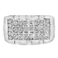 .925 Sterling Silver 1/4 Cttw Diamond Three Row Channel Band Ring (I-J Color, I3 Clarity) - Size 10