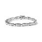 14K White Gold 1.00 Cttw Princess-Cut Diamond Link Bracelet (I-J Color, I1-I2 Clarity) - Size 7.25-0