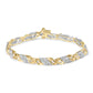 10K Yellow Gold 1.00 Cttw Diamond Wave Cluster Link Bracelet (J-K Color, SI1-SI2 Clarity) - 7" Inches-0