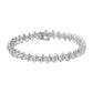 .925 Sterling Silver 1 cttw Prong-Set Diamond Link Bracelet (I-J, I1-I2) - 7.25"-0