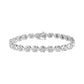 .925 Sterling Silver 1/4 Cttw Miracle-Set Round Cut Diamond "X" Link Bracelet (I-J Color, I3 Clarity) - Size 7.25"-0