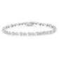 .925 Sterling Silver 1/10 Cttw Round Diamond "S" Link Miracle Plate Tennis Bracelet (I-J Color, I3 Clarity) - 7-1/4"-0