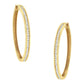 14K Yellow Gold 1.0 Cttw Round Brilliant Cut Diamond Channel Set Circle Hoop Earrings (I-J Color, I1-I2 Clarity)-0