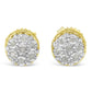 14K Yellow Gold Plated .925 Sterling Silver 1/7 Cttw Diamond Miracle Set Stud Earrings (I-J Color, I3 Promo Clarity)-0