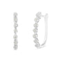 .925 Sterling Silver 1/2 cttw Miracle-Set Diamond 7 Stone Hoop Earrings (I-J Color, I3 Clarity) 