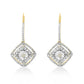 Sterling Silver Rose Diamond Dangle Earring (0.25 cttw, I-J Color, I2-I3 Clarity)