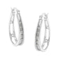 .925 Sterling Silver 1/10 Cttw Diamond Hoop Earrings (I-J Color, I3 Clarity) 