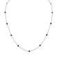 .925 Sterling Silver 1 Cttw Treated Fancy Black Diamond Station Necklace (I1-I2 Clarity) - 18” 