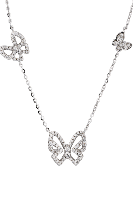 Moissanite Diamond Butterfly Shape Necklace