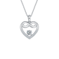 Moissanite Diamond 925 Sterling Silver Heart Necklace