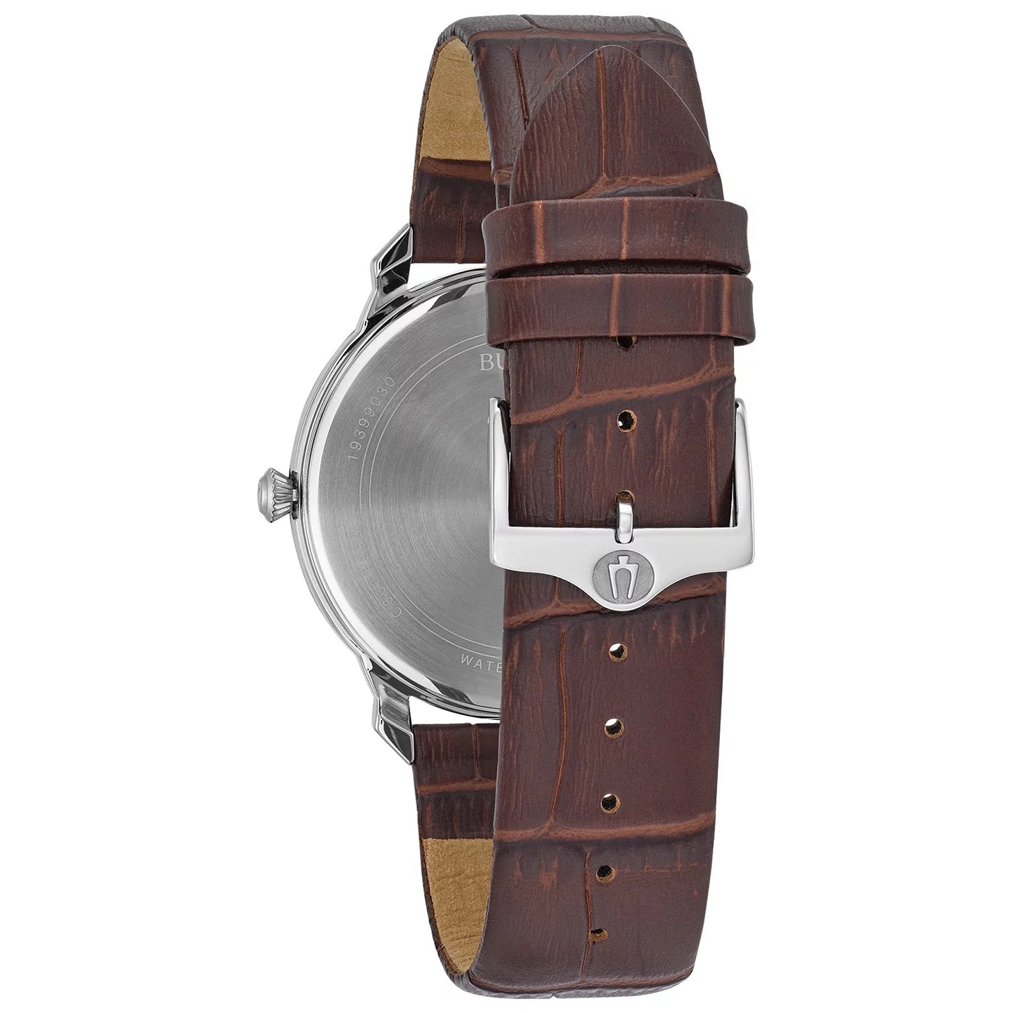 Men'S Classic Brown Leather Quartz Watch 96A184