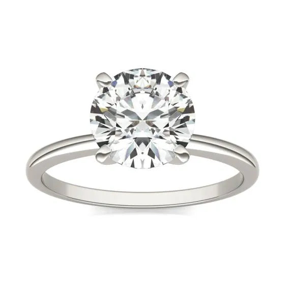 2 CTW Round Lab Grown Diamond Solitaire Engagement Ring 14K White Gold (G-VS)-0