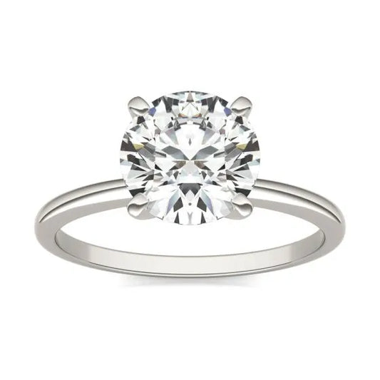 2 CTW Round Lab Grown Diamond Solitaire Engagement Ring 14K White Gold (G-VS)-0