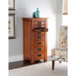 Arden Mission Oak Wood Free Standing 19.63 In. W Jewelry Armoire with Necklace Hooks