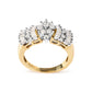 10K Yellow Gold 1.00 Cttw Diamond Starburst Ring Band (H-I Color, I1-I2 Clarity)-1