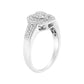 .925 Sterling Silver 1/3 Cttw Pave Set Round-Cut Diamond Braided Halo Cocktail Ring (I-J Color, I2-I3 Clarity)-1