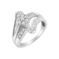 10K White Gold 1/2 cttw Diamond Cluster Ring (H-I Clarity, I2-I3 Color)-1