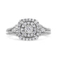 .925 Sterling Silver 1/3 Cttw Miracle Set Round-Cut Diamond Cocktail Ring (H-I Color, I1-I2 Clarity)-1