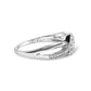 925 Sterling Silver Diamond Accent Bypass and Split Shank Band Ring (I-J Color, I2-I3 Clarity)-1