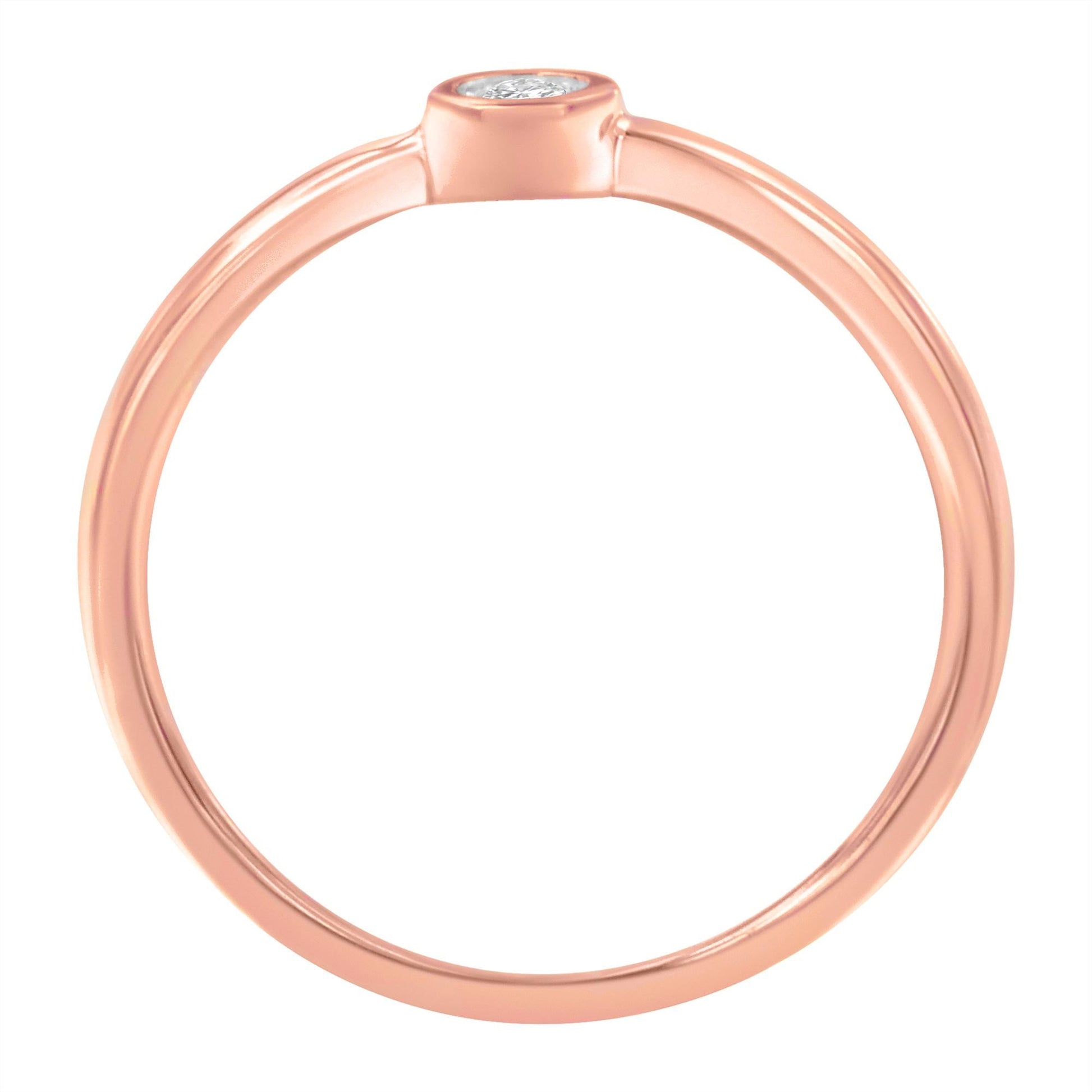 14K Rose Gold Plated .925 Sterling Silver Miracle Set Diamond Ring (1/20 Cttw, J-K Color, I1-I2 Clarity)-1