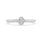 .925 Sterling Silver 1/20 Cttw Miracle Set Diamond Oval Shaped Promise Ring (J-K Color, I1-I2 Clarity)-1